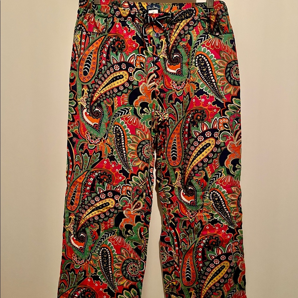 Vera Bradley Paisley Pajama Pants, Size Medium